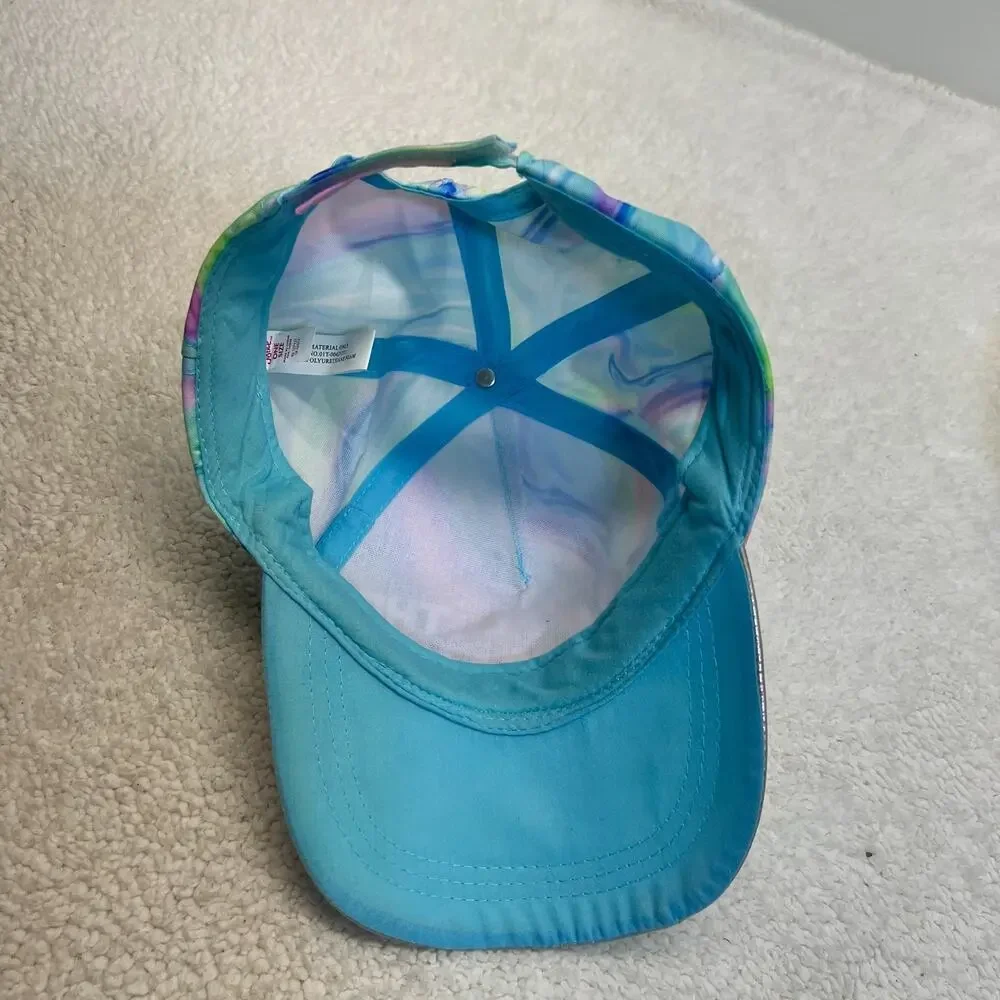 Justice Cap Save All The Mermaids Tie Dye Pastel Iridescent Hat
